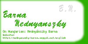 barna mednyanszky business card